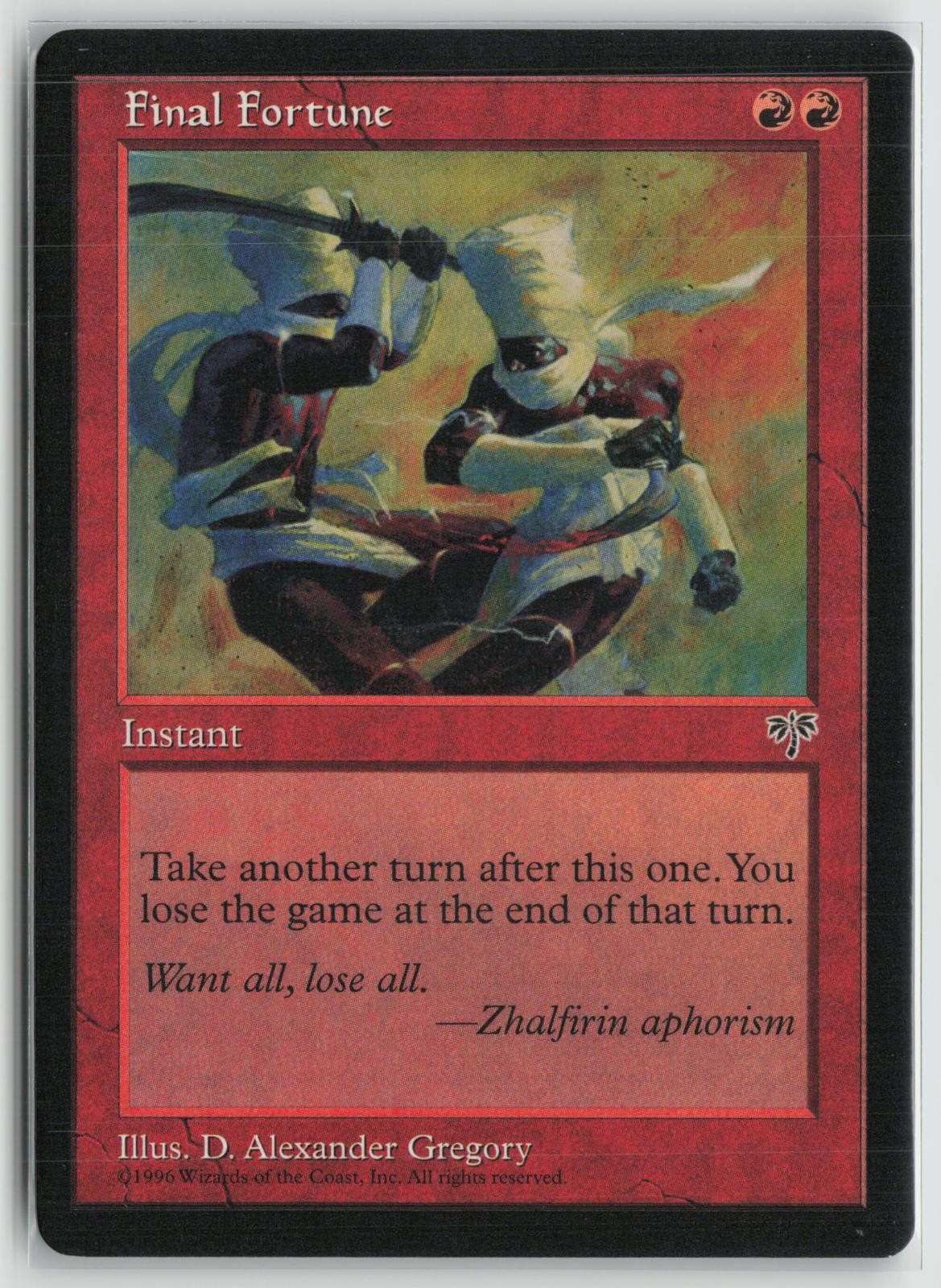 Final Fortune Lightly Played Mirage Magic: The Gathering
