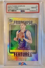 2020-21 Panini Donruss - Franchise Features Nikola Jokić #8 Green Flood PSA 10