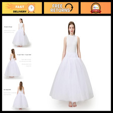 A-line Hoopless Petticoat Crinoline Underskirt Slip for Wedding Dress - Bridal T