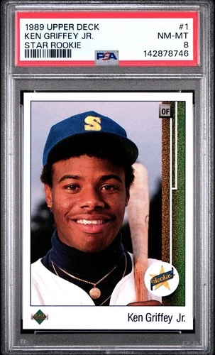 1989 Upper Deck Ken Griffey Jr Star Rookie #1 PSA 8 NM-MT RC HOF
