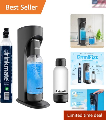 #ad OmniFizz Sparkling Water and Soda Maker Carbonates Any Drink Special Bundl... $152.22
