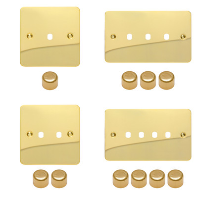 Varilight ultraflache polierte Messing Matrix Dimmer Platten & Module LED VPRO