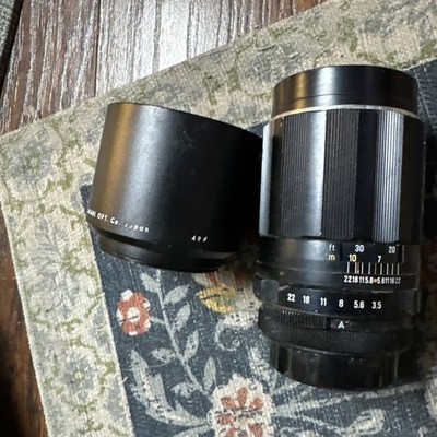 Super Takumar 1:3.5/135 Asahi Opt. Co. Lens with Hood. Made In Japan
