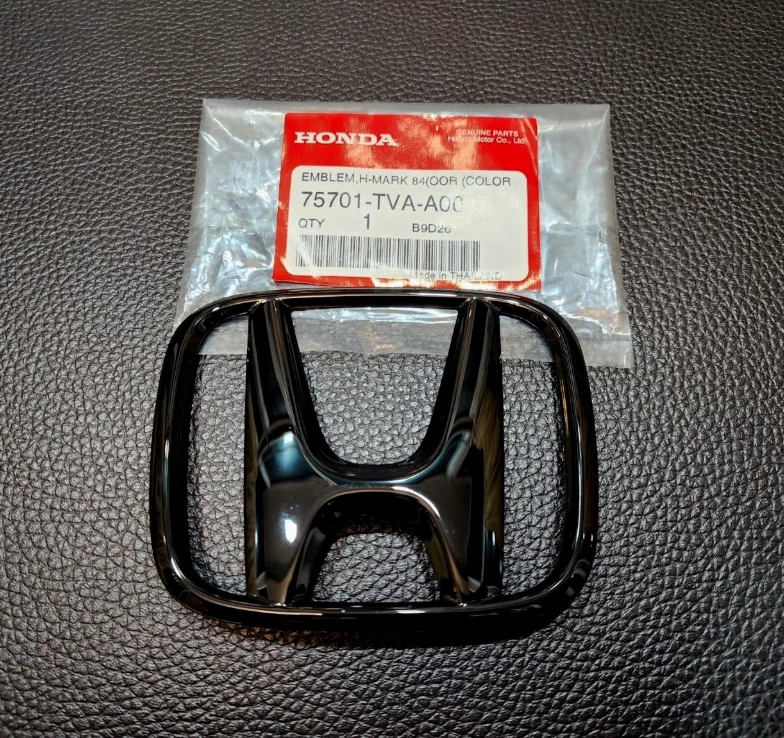 Front Grill Trunk Black Emblem For Honda Accord Sedan 4Dr 2018-23 Badge Logo NEW Foto 3 de 4