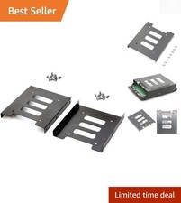 Efficient 2.5" to 3.5" SSD Hard Drive Bracket Set - Metal Construction