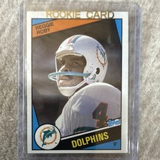 Topps 1984 Reggie Roby Rookie Base Set #127 Miami Dolphins Football Card Pre-own. rookie card picture