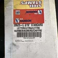 CH Hanson 20625-C3/16” Standard Letter Steel Stamps New