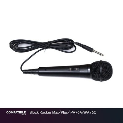 ION Microphone with 1/4'' Cable for Block Rocker Max/Plus/iPA76A/iPA76C