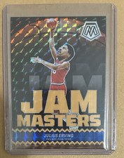 2023 PANINI MOSAIC JAM MASTERS 9 JULIUS ERVING ORANGE FLUORESCENT