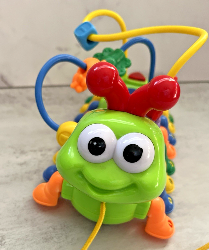 Megcos Megcos Electronic Musical Caterpillar Pull Toy Green Multi-Color 1-2 ...
