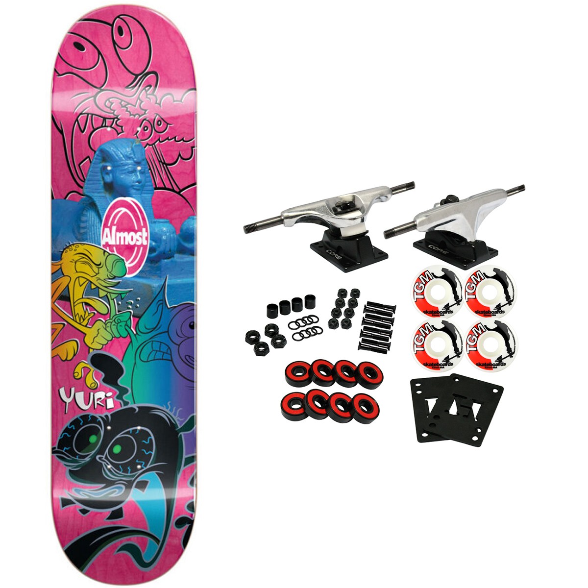 Almost Skateboard Complete Yuri Ren and Stimpy Mixed Up 8.0"