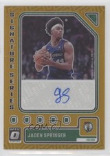 2023-24 Donruss Optic Signature Series Gold Prizm 3/10 Jaden Springer Auto 1e57