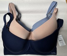 NWT NAUTICA SUPER SOFT COMFORT STRAP 1 NAVY 1 BLUE 1 PEACH BRA NT7870 40D 64
