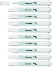 Highlighter - STABILO swing cool Pastel - Pack of 10 - Touch of Turquoise