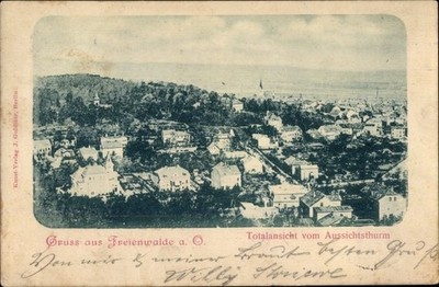 Ak Bad Freienwalde an der Oder, Totale vom Aussichtsturm gesehen - 3260199
