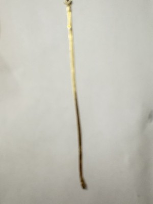 7in solid 14k gold thin herringbone bracelet - petite kids small Scrap Or Use