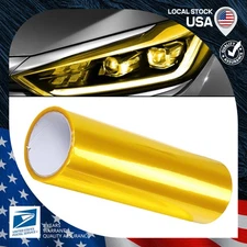 Golden yellow Headlight Protection Film Tail light Fog Side Marker Vinyl Wrap