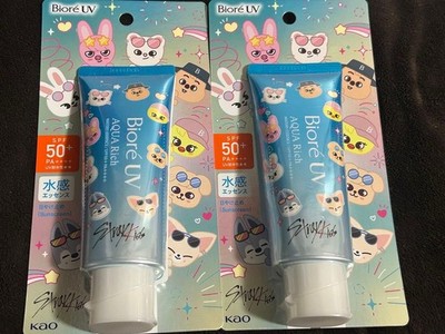 Stray kids Skzoo Biore UV AQUA Rich Watery Essence 2.46floz(70g) Set of 2