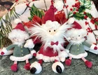 Lot of Jellycat London Medium Crimson Santa Plush 13” Plus Two 10" Elf Elves