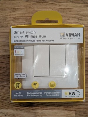 Vimar 0K03906.04 Smart Switch mit drei Tasten Friends of Hue EnOcean Weiß