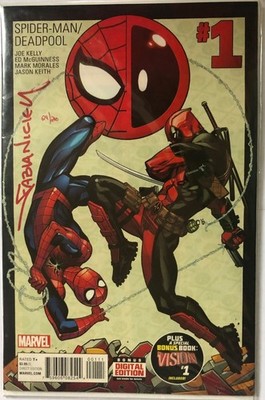 Spider-Man Deadpool #1 SIGNED SEALED Nicieza COA DF Limited 29/200 NM