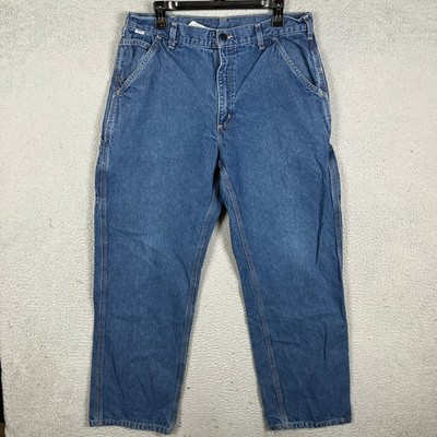 Carhartt FR Cat 2 Men 35X32 Blue Cargo Carpenter Pocket Flame Resistant Workwear