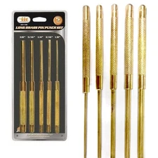 5 Pc Punch Set Brass Precision Roll Drift Pin Gunsmithing Steel Armorer Tool 8"