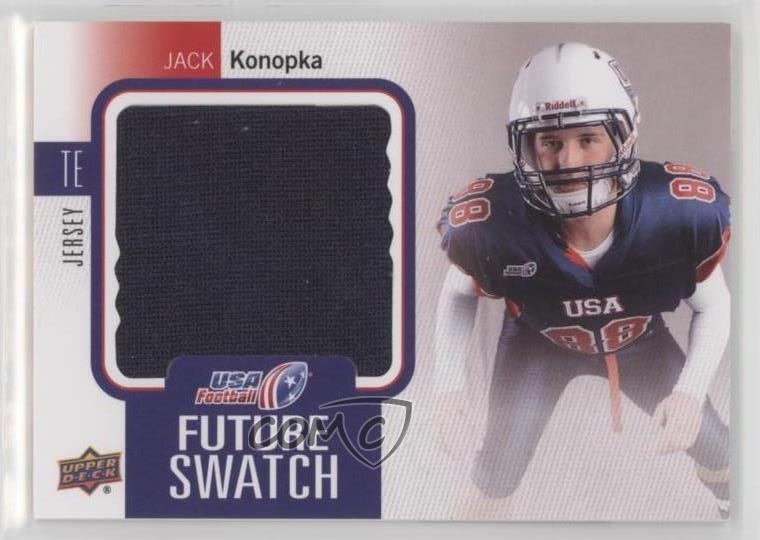 2011-12 Upper Deck USA Football Box Set Future Swatch Jersey Jack Konopka 0h1