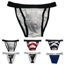 Men's Cotton G String Bikini Brief Thongs Underwear with Perfect Design