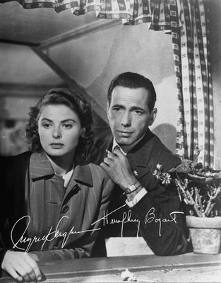 A3A4 Photo Signed By Humphrey Bogart & Ingrid Bergman  In Casablanca (1)