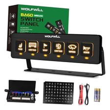 Wireless Switch Panel, 164 Ft Remote with 4 Control Modes Memory 6 Gang