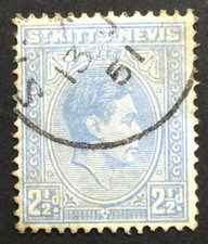 Briefmarke ST. KITTS and NEVIS 2 1/2 d, gestempelt