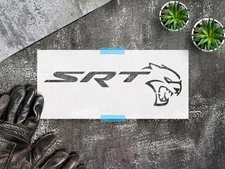 Stencil SRT Hellcat Logo - Mylar, Muscle Car, Garage Decor - StencilAir