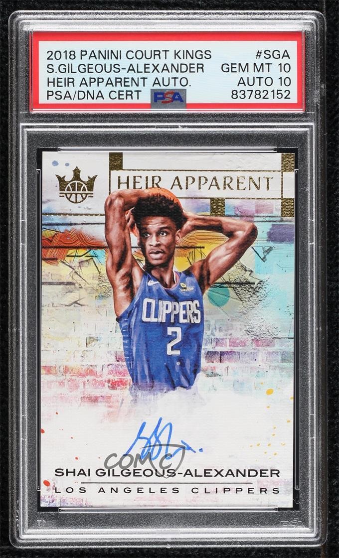 2018 Court Kings Heir Apparent Shai Gilgeous-Alexander PSA 10 Rookie Auto RC 2w1