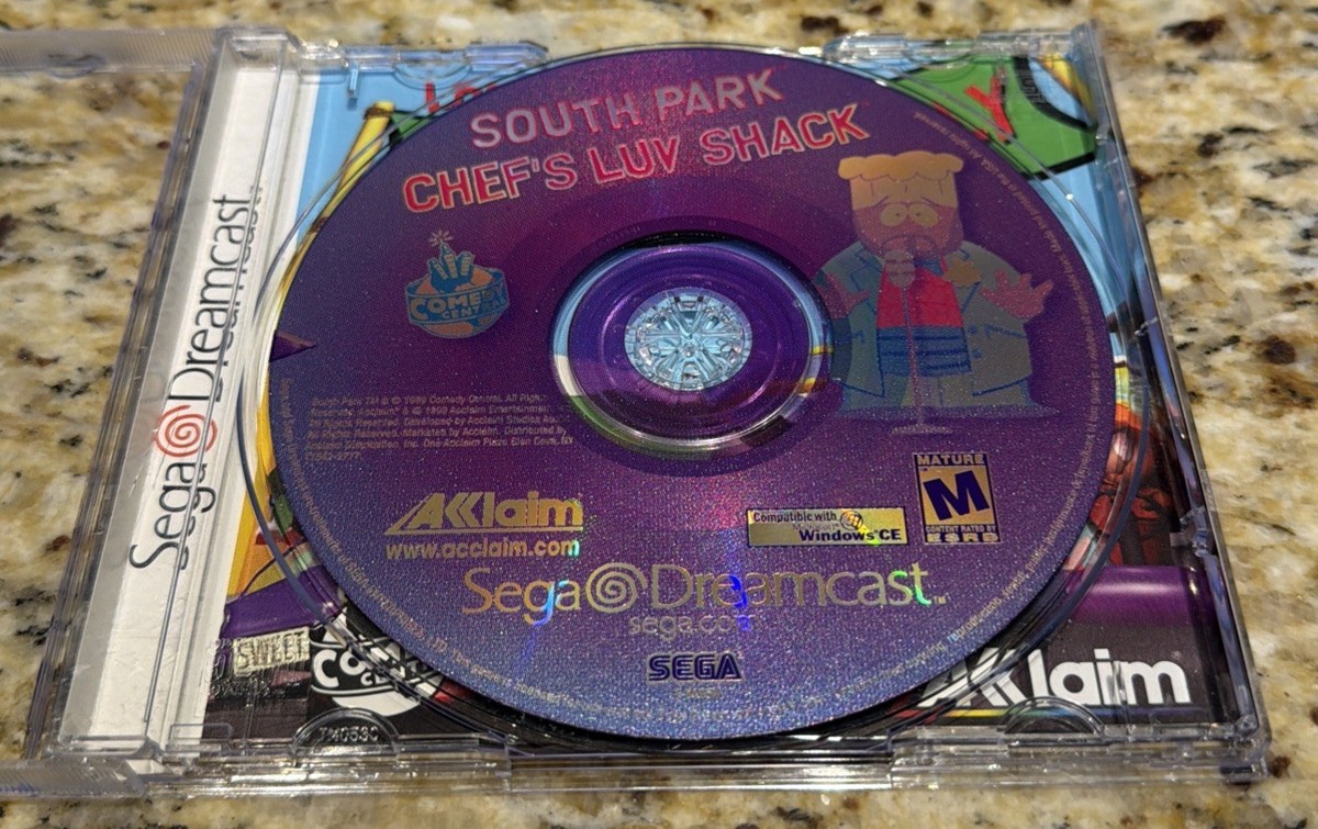 SOUTH PARK- CHEF'S LUV SHACK CD SEGA DREAMCAST NO FRONT ARTWORK