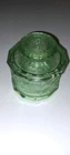 Indiana Glass Tiara Chantilly Lime Green Canister 3.5/5'' tall VINTAGE