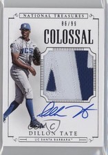 2015 National Treasures College Colossal Signatures 86/99 Dillon Tate Auto 5l1