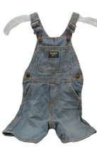 Oshkosh B Gosh Stripe Overalls Shorts 24 Months Vestbak Train Conductor