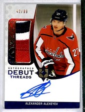 Alexander Alexeyev 2020-21 UD Ultimate Debut Threads Rookie Auto Patch /99
