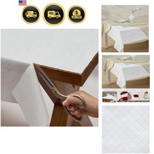 Waterproof Table Pad Protector Quilted Vinyl Adjustable Fit for Dining Table
