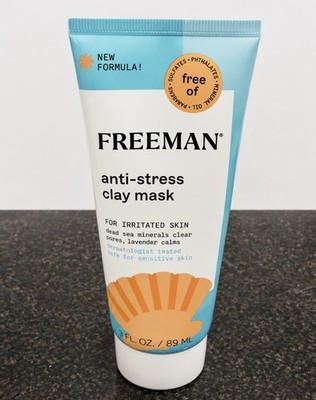 Freeman Anti-Stress Clay Mask for Irritated Skin Dead Sea Minerals Lavender 3oz
