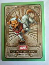 2025 Topps Cosmo The Spacedog Teal Gold Marvel Mint #12/75