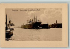 12103407 - 2000 Hamburg Ozeanriese im Schwimmdock ca 1928 AK Hafen