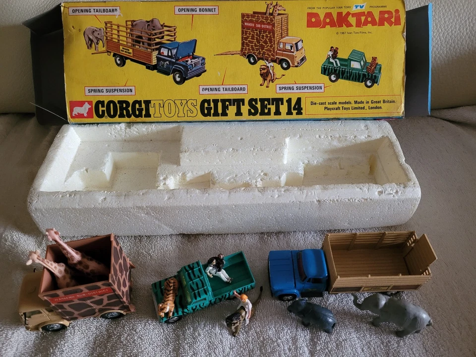 RARE Corgi toys d'origine coffret daktari Gift set 14 en TBE avec boite - Photo 2/4