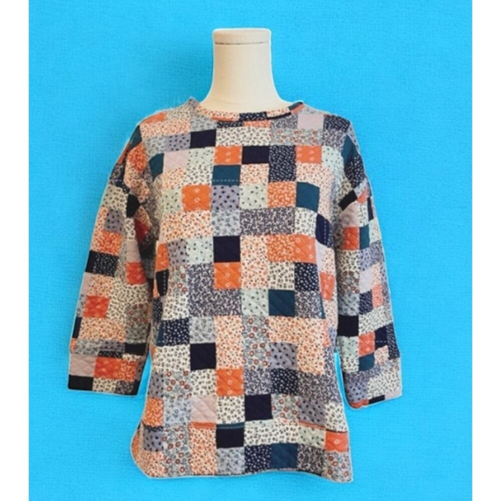 Quilted Patchwork Praire Sweatshirt Cottagecore C… - image 2