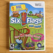 Six Flags Fun Park Theme Park Video Game Nintendo Wii 2009 Tested