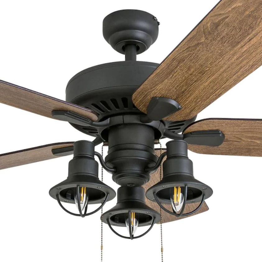 Pipe Rustic Ceiling Fans Bella Depot Chandelier Ceiling Fan 52 In