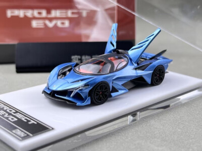 EY DMH 1:64 Blue Project Evo Racing Sports Model Diecast Display Car