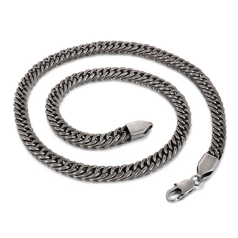 Stainless Steel Double Chain Necklace Stainless Steel Double Chain Necklace