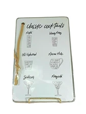 Charcutier Cutting Boards Glass 9" Serving P;ate Hanging Cheese Set 4 Ankyo